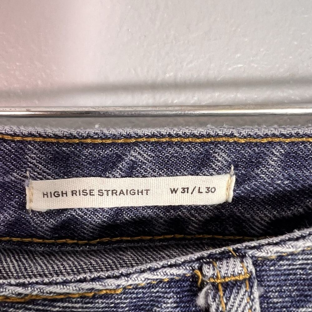 CLEO + Wolf Women's High Rise Straight Jeans Embroidered Patchwork 31x30 Boho - Picture 9 of 16